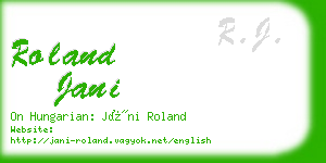 roland jani business card